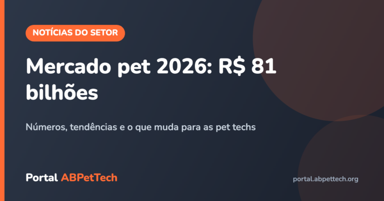 Mercado pet 2026: projeção de R$ 81 bilhões e impacto para pet techs