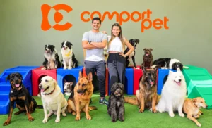 Cleber Santos, autoridade e mentor de negócios no setor pet e a esposa e sócia Dan Batista.
